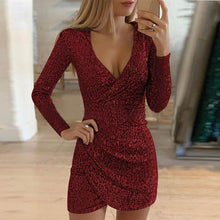 Load image into Gallery viewer, Mini V-neck Party Dress